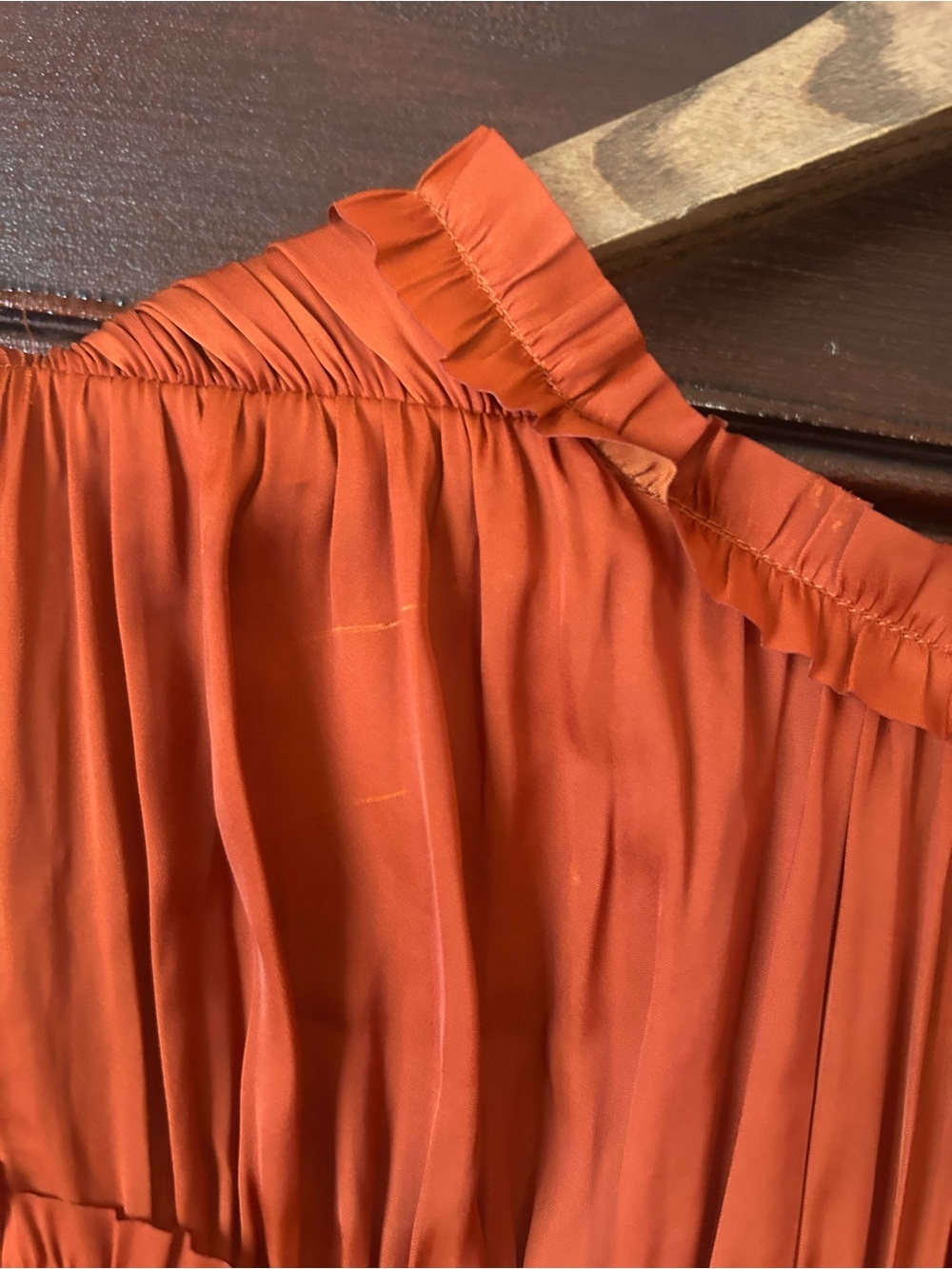 Ulla Johnson Olivia Puff Sleeve Ruffle Satin Midi Dress Boho Mermaidcore Size 8 - Picture 12 of 12